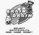 Brain Drain title screen for GameBoy